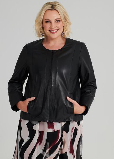 Plus Size Coco Leather Jacket