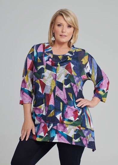 Plus Size Petite Kaleidoscope Tunic