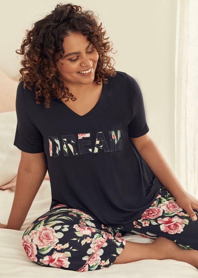 Bamboo Bouquet Pyjama Top, , hi-res