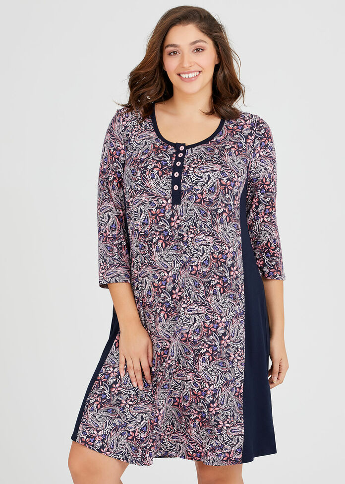 Bamboo Paisley Nightie, , hi-res