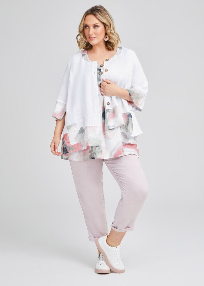 Misty Vibe Linen Pocket Tunic, , hi-res