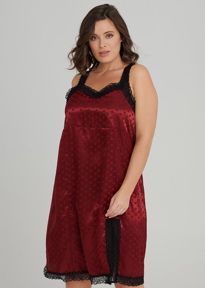 Lace Trim Nightie, , hi-res