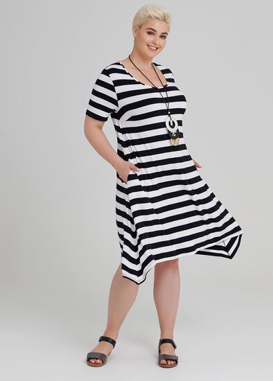 Plus Size Getaway Stripe Dress