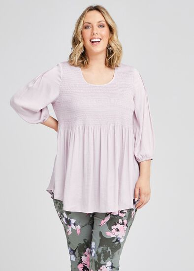 Plus Size Mantra Luxe Shirred Tunic