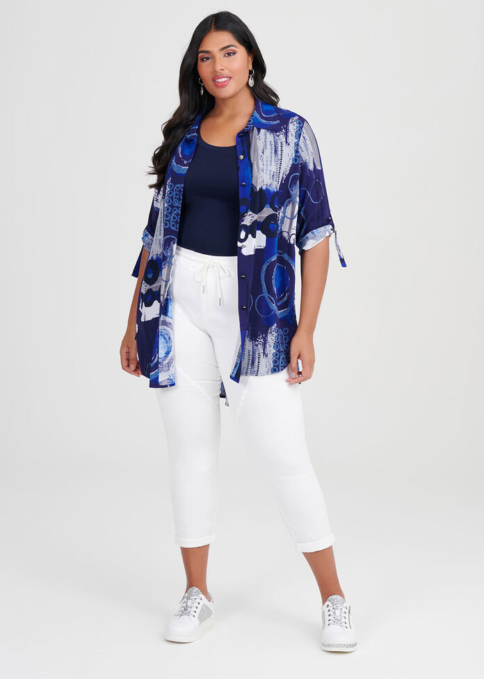 Viscose Indigo Vibes Shirt, , hi-res