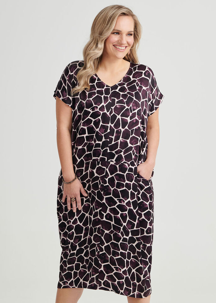 Chloe Giraffe Print Dress, , hi-res