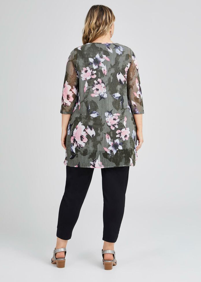 Chakra Floral Mesh Tunic, , hi-res