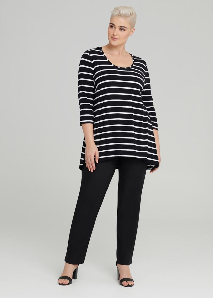 Cora Linear 3/4 Sleeve Top, , hi-res