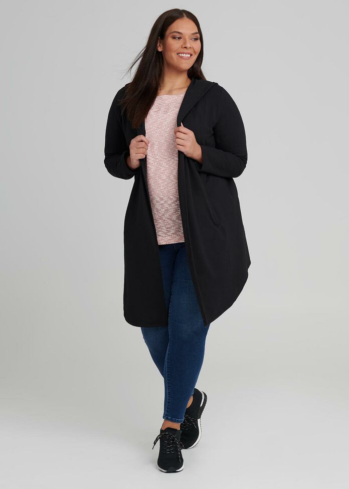 Chic Hooded Cardi, , hi-res