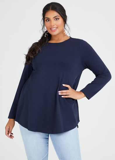 Plus Size Organic Long Sleeve Top