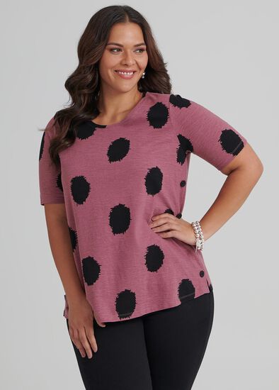 Plus Size Hashtag Spot Top