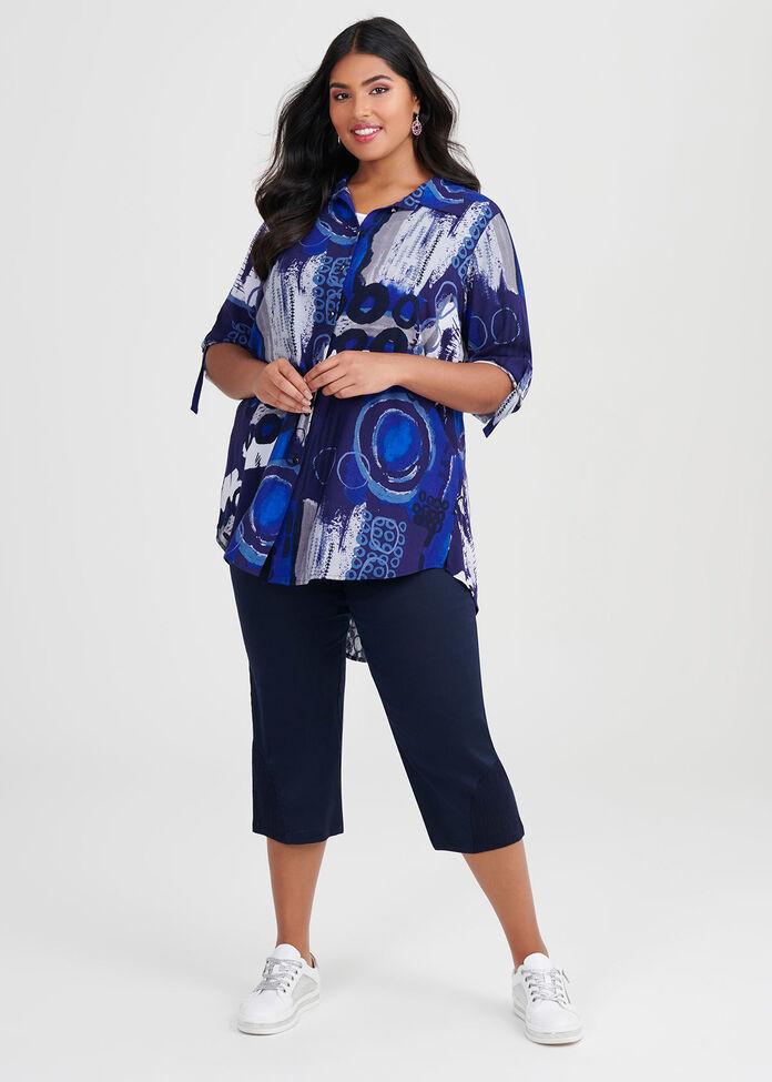 Viscose Indigo Vibes Shirt, , hi-res