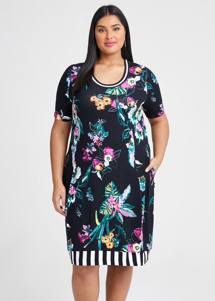 Natural Floral Fever Dress, , hi-res