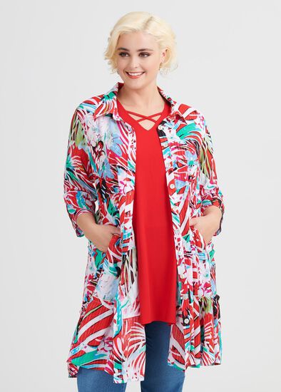 Plus Size Seaside Viscose Shirt