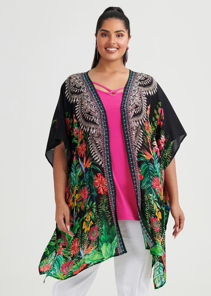 Eden Viscose Kimono, , hi-res