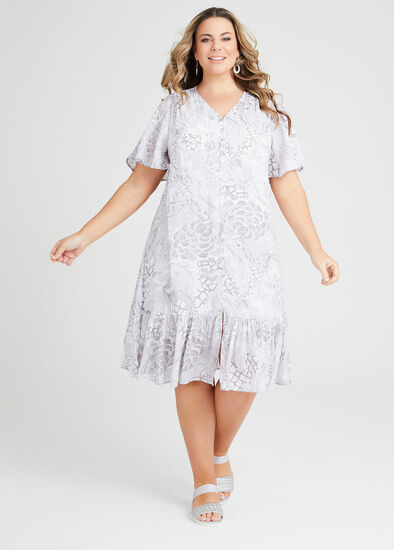 Plus Size Natural Treasures Button Dress