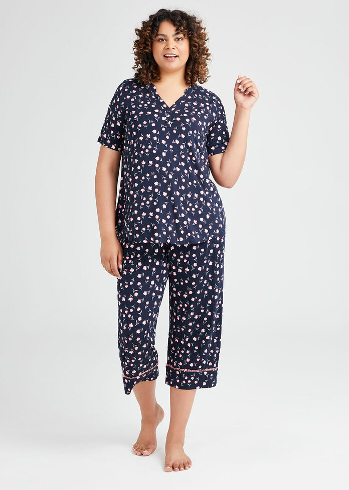 Bamboo Peony Pyjama Top, , hi-res