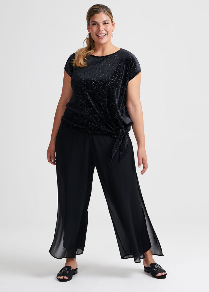 Suzana Glitter Velvet Top, , hi-res