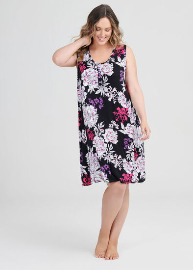 Plus Size Bamboo Bouquet Nightie