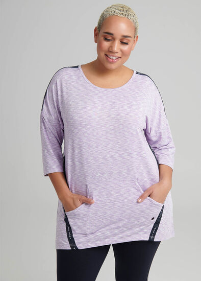 Plus Size Moda Spacedye Active Top