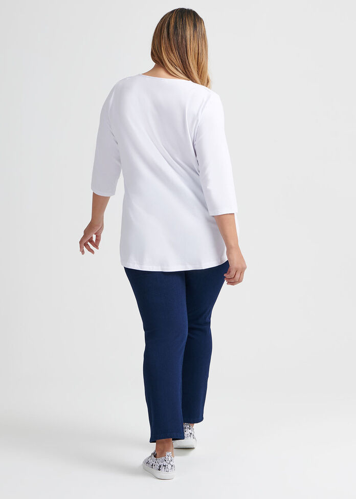 Organic V-neck Swing Top, , hi-res