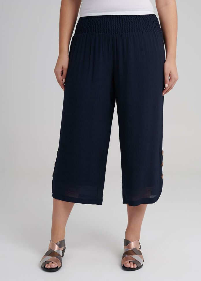 Sahara Button Crop Pant, , hi-res