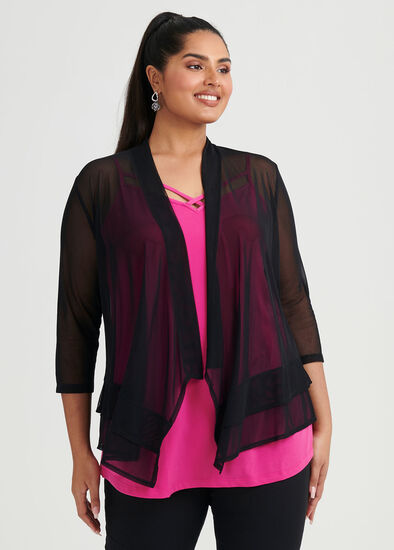 Plus Size Bellrose Mesh Cardi