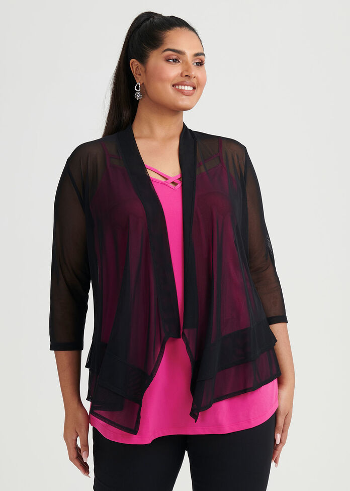 Bellrose Mesh Cardi, , hi-res