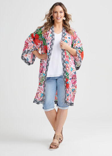 Plus Size Natural Boho Kimono