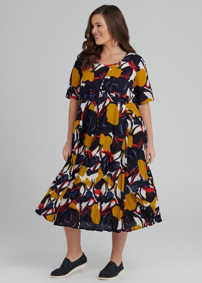 Abstract Floral Multi Dress, , hi-res