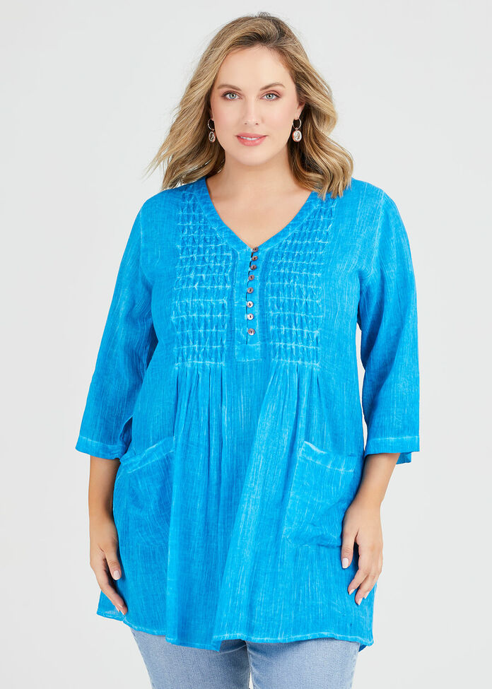 Cotton Pigment Tunic, , hi-res