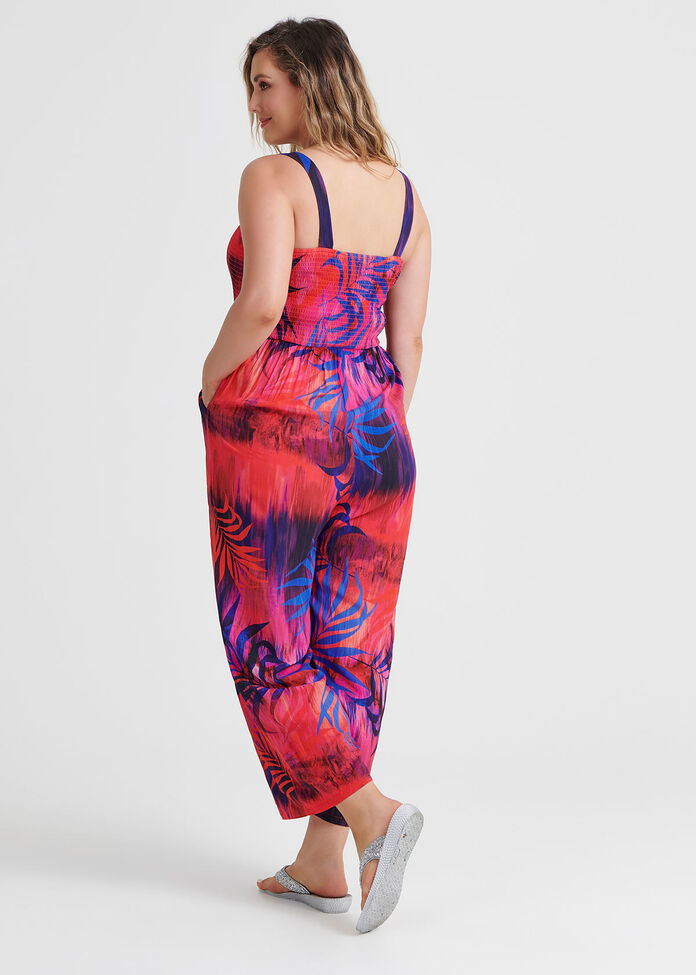 Natural Palms Jumpsuit, , hi-res