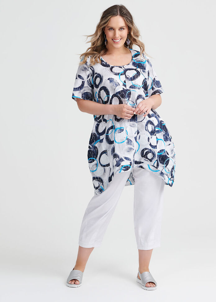 Linen Breezy Tunic, , hi-res