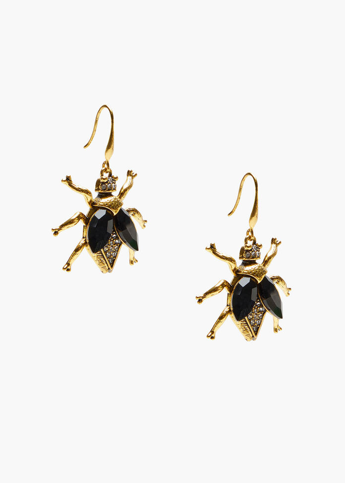 Crystal Queen Bee Earrings, , hi-res