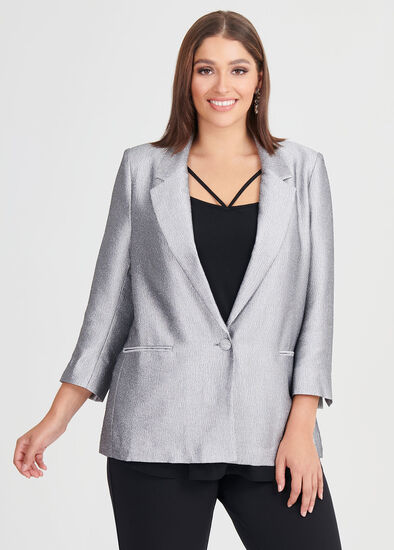 Plus Size Pewter Lined Jacket