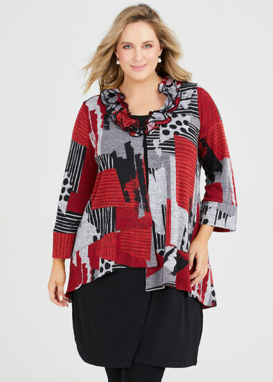 Plus Size Rising Sun Cardigan