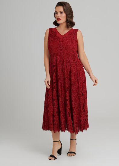 Plus Size Lace Cocktail Dress