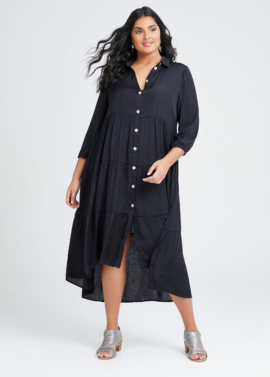 Plus Size Luxe Bohemian Shirt Dress