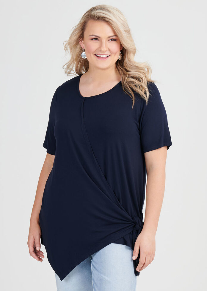 Bamboo Asymmetric Knot Top, , hi-res