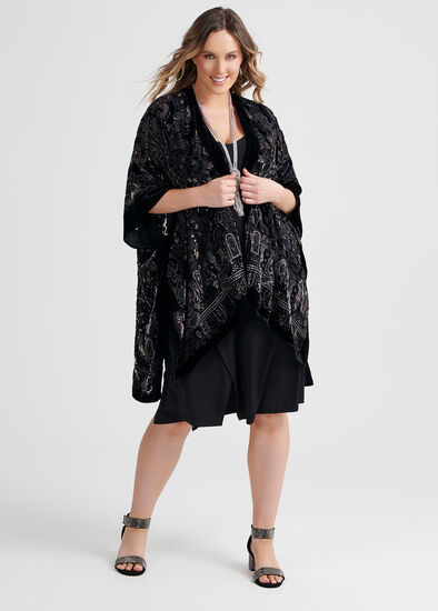 Textured Paisley Cape