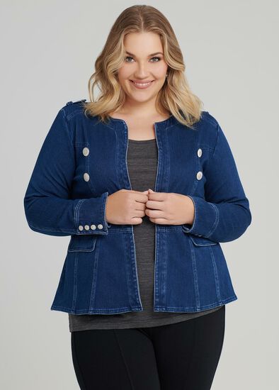 Plus Size Majestic Denim Jacket