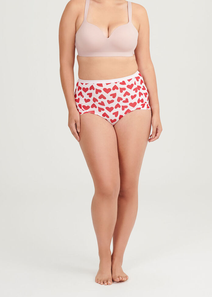 2Pk Bamboo Heart Briefs, , hi-res