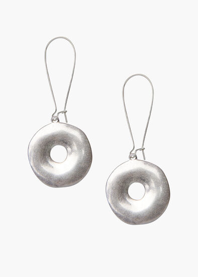 Silver Disc Earrings