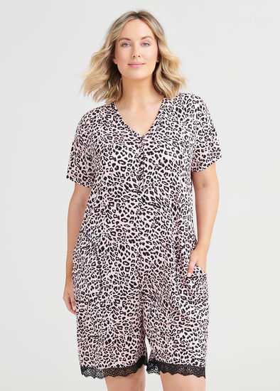 Plus Size Bamboo Wild Nights Onesie