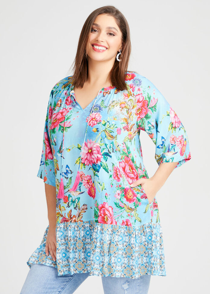 Natural Rosa Tunic, , hi-res