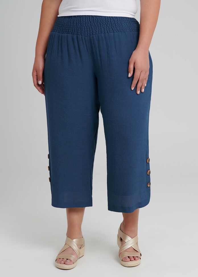 Sahara Button Crop Pant, , hi-res