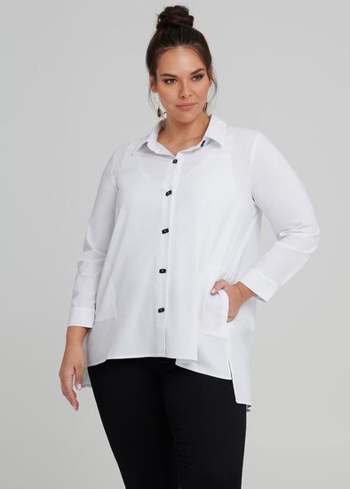 Plus Size Eden White Shirt