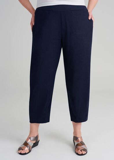 Plus Size Latifa Linen Crop Pant