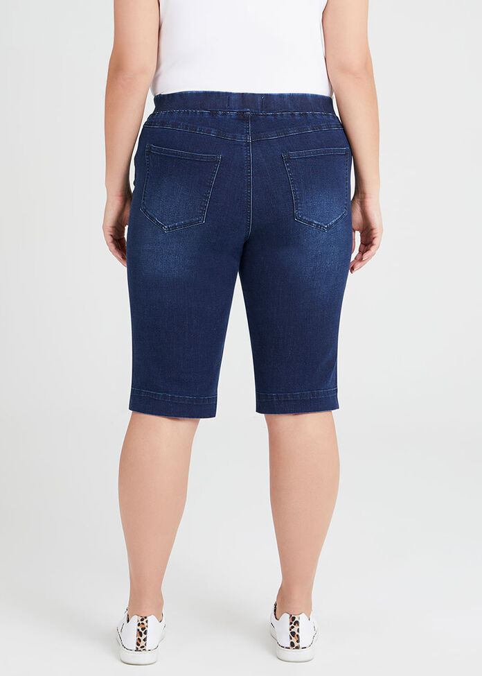 Organic Denim Pull On Short, , hi-res