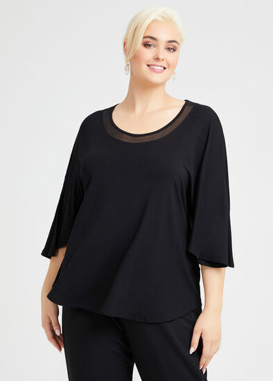 Plus Size Bamboo Mesh Out & About Top